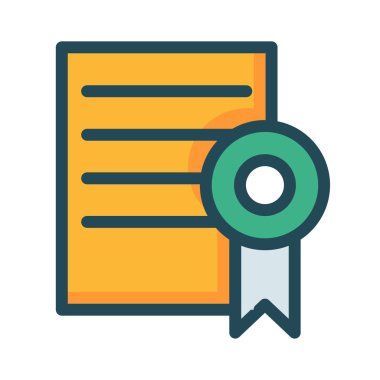 Belge web simgesi beyaz arka plan üzerinde izole iş için. Vektör çizim