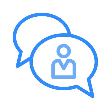 Sohbet simgesi vektör illüstrasyonu 