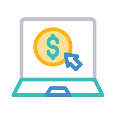 Düz beyaz arka plan, vektör, illüstrasyon izole iş simgesi