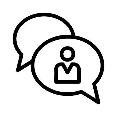 Sohbet simgesi vektör illüstrasyonu 