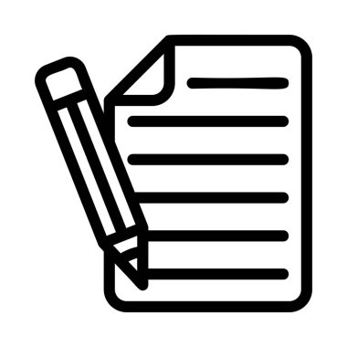 Kağıt belge beyaz arka plan, vektör, illüstrasyon izole kalem düz simgesi ile