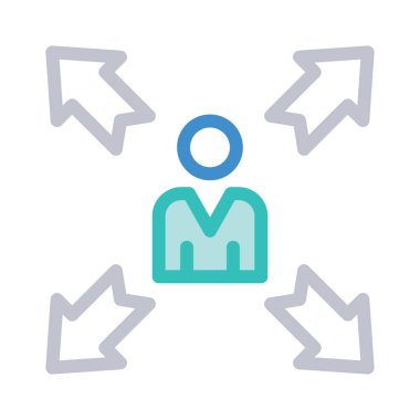 Düz beyaz arka plan, vektör, illüstrasyon izole iş simgesi