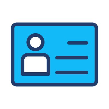 ID kart simgesi vektör illüstrasyonu 