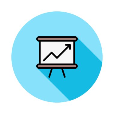 Düz beyaz arka plan, vektör, illüstrasyon izole iş simgesi