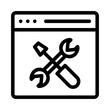 Belge web simgesi beyaz arka plan üzerinde izole iş için. Vektör çizim