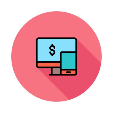 Düz beyaz arka plan, vektör, illüstrasyon izole iş simgesi