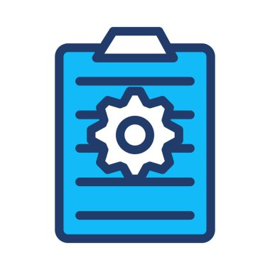 Belge web simgesi beyaz arka plan üzerinde izole iş için. Vektör çizim