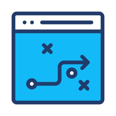 Düz beyaz arka plan, vektör, illüstrasyon izole iş simgesi