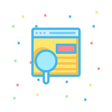 Belge web simgesi beyaz arka plan üzerinde izole iş için. Vektör çizim