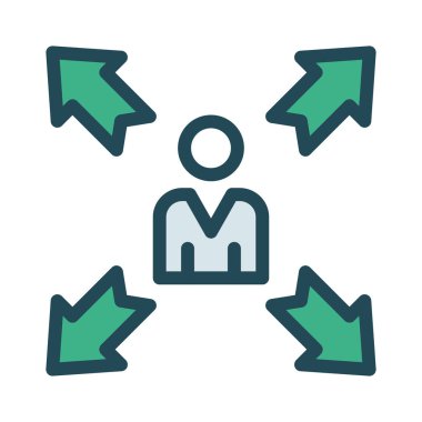 Düz beyaz arka plan, vektör, illüstrasyon izole iş simgesi