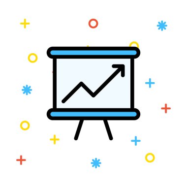 Düz beyaz arka plan, vektör, illüstrasyon izole iş simgesi
