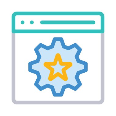 Düz beyaz arka plan, vektör, illüstrasyon izole iş simgesi