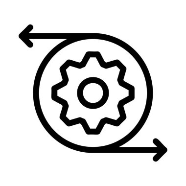 dişli simgesi vektör illüstrasyonu 