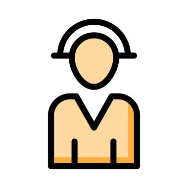 Sanayi işçisi simge vektör çizim 