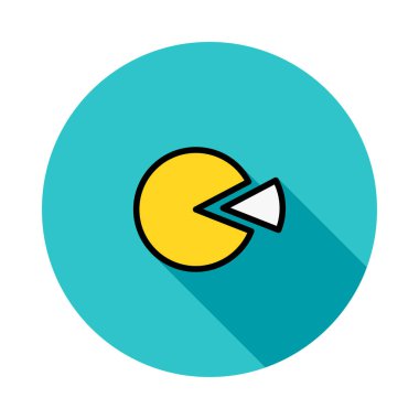 Düz beyaz arka plan, vektör, illüstrasyon izole iş simgesi