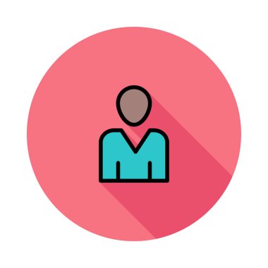 Düz beyaz arka plan, vektör, illüstrasyon izole iş simgesi