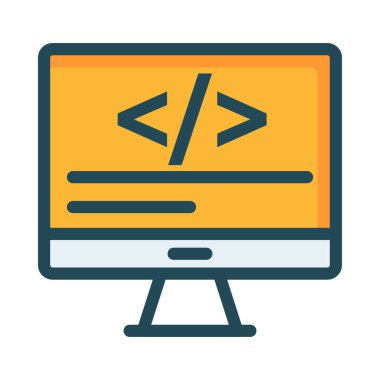 İş düz simge vektör, illüstrasyon