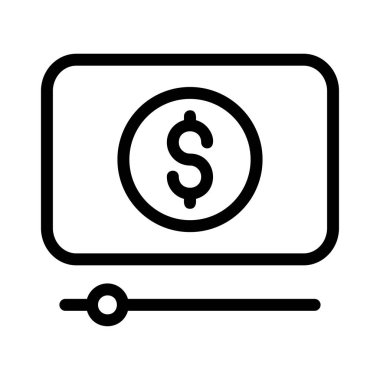 İş düz simge vektör, illüstrasyon