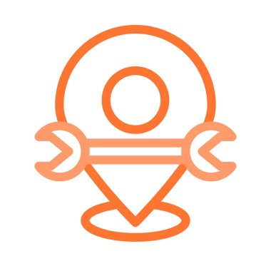 İş düz simge vektör, illüstrasyon