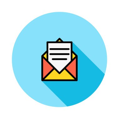 Belge web simgesi beyaz arka plan üzerinde izole iş için. Vektör çizim