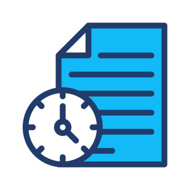 Belge web simgesi beyaz arka plan üzerinde izole iş için. Vektör çizim