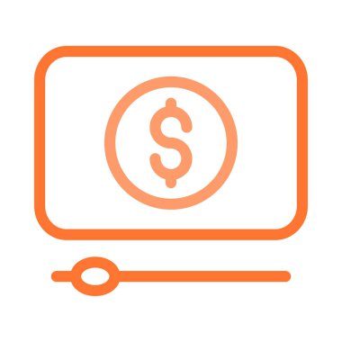 İş düz simge vektör, illüstrasyon