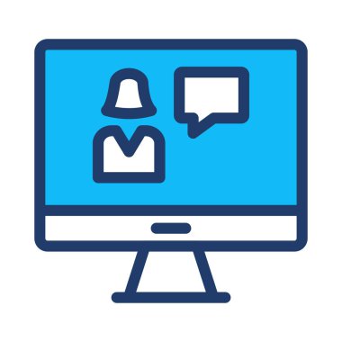 İş düz simge vektör, illüstrasyon