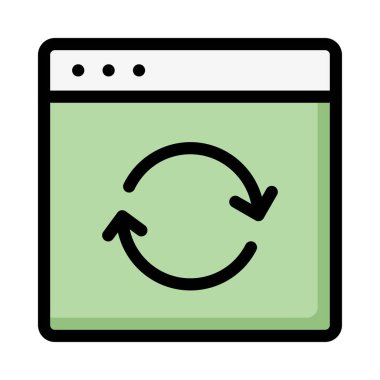 Belge web simgesi beyaz arka plan üzerinde izole iş için. Vektör çizim