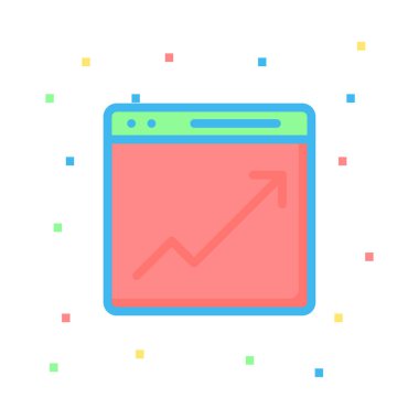 Beyaz arka plan üzerinde izole iş için Web simgesi. Vektör çizim