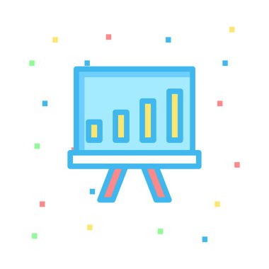 Sunu düz simgesi beyaz arka plan, vektör, illüstrasyon izole
