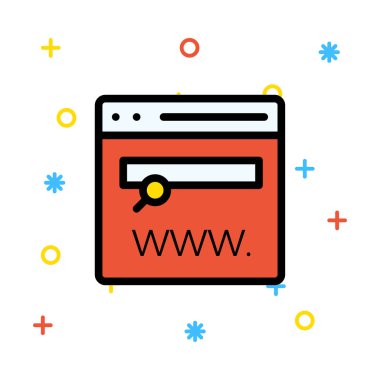 Beyaz arka plan üzerinde izole iş için Web simgesi. Vektör çizim