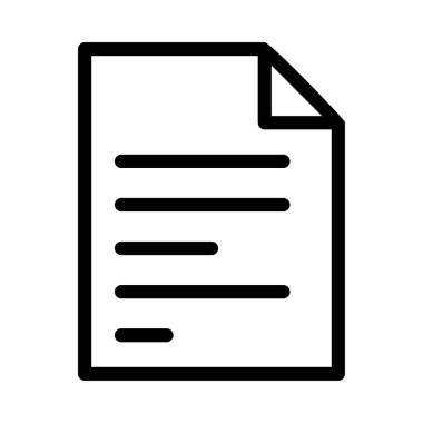 Belge web simgesi beyaz arka plan üzerinde izole iş için. Vektör çizim