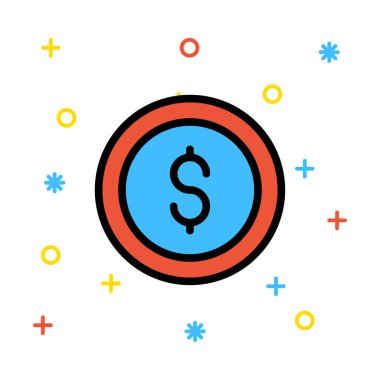 İş düz simge vektör, illüstrasyon