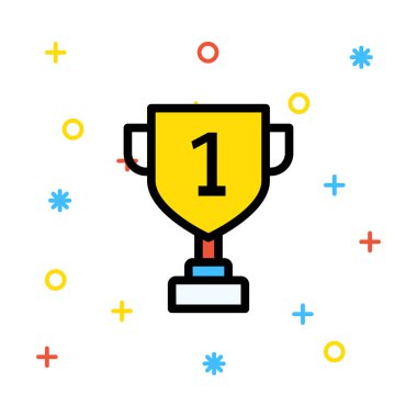 İş düz simge vektör, illüstrasyon