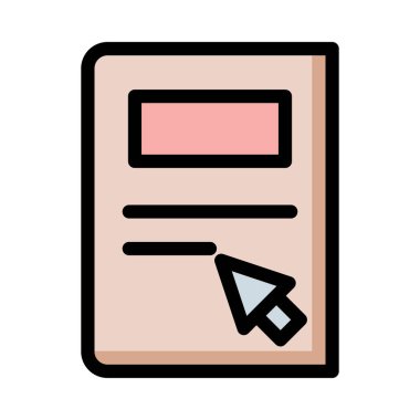 Belge web simgesi beyaz arka plan üzerinde izole iş için. Vektör çizim