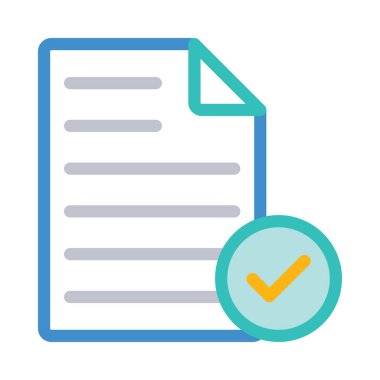 Belge web simgesi beyaz arka plan üzerinde izole iş için. Vektör çizim