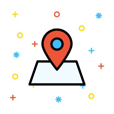 Renk web simgesi beyaz arka plan üzerinde izole iş için. Vektör çizim