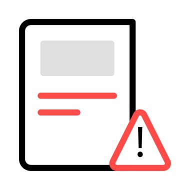 Belge web simgesi beyaz arka plan üzerinde izole iş için. Vektör çizim