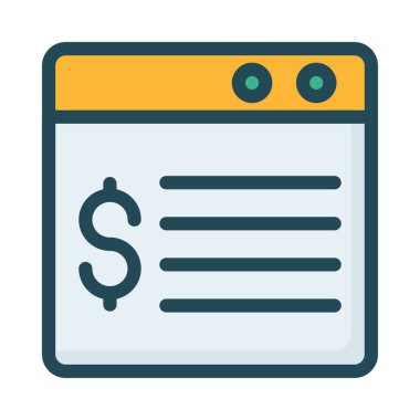 Renk web simgesi beyaz arka plan üzerinde izole iş için. Vektör çizim