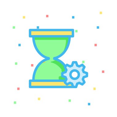 Renk web simgesi beyaz arka plan üzerinde izole iş için. Vektör çizim