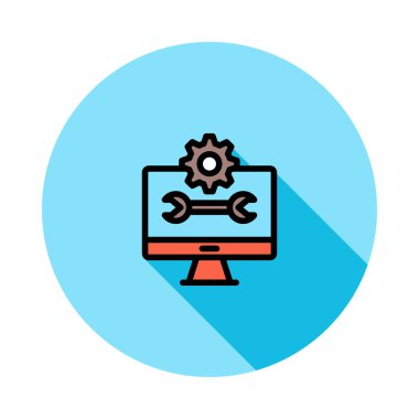 bilgisayar onarım vektör çizim 