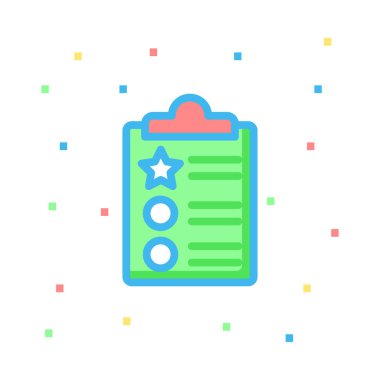 Renk web simgesi beyaz arka plan üzerinde izole iş için. Vektör çizim