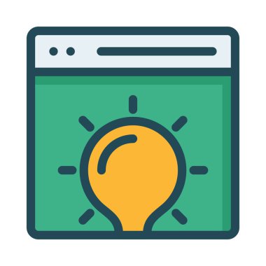 İş düz simge vektör, illüstrasyon