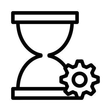 İş düz simge vektör, illüstrasyon