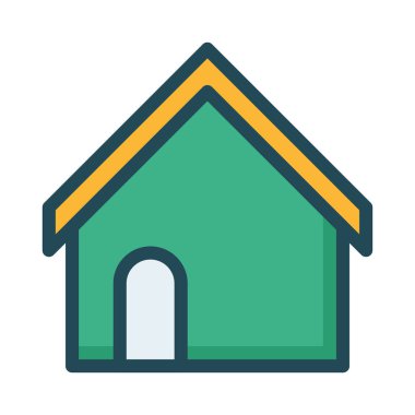 İş düz simge vektör, illüstrasyon