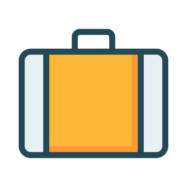 İş düz simge vektör, illüstrasyon