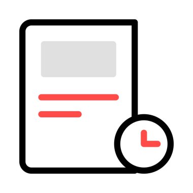 Belge web simgesi beyaz arka plan üzerinde izole iş için. Vektör çizim