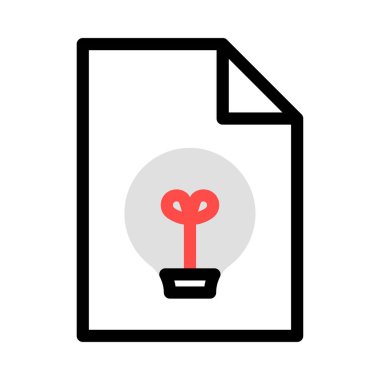 belge simgesi vektör illüstrasyonu 