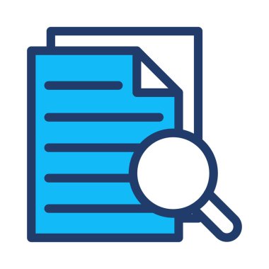 Vektör çizim, belge arama simgesi 