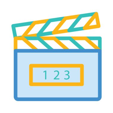 Film clapper simge vektör çizim 